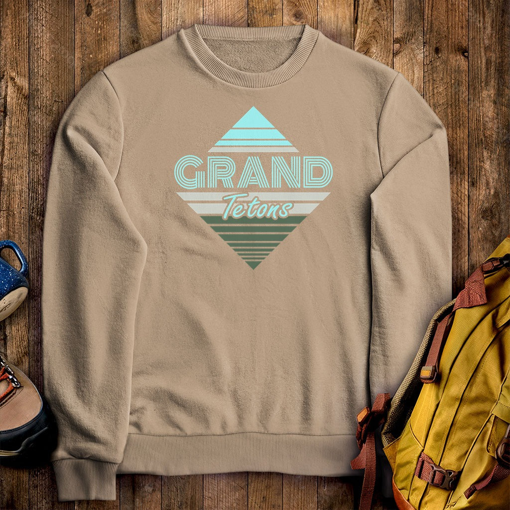 Diamond Retro Grand Tetons Crewneck Sweatshirt