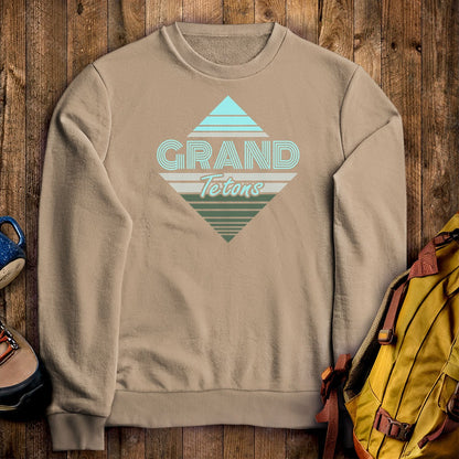 Diamond Retro Grand Tetons Crewneck Sweatshirt