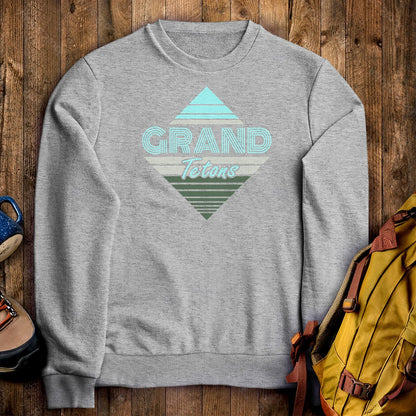 Diamond Retro Grand Tetons Crewneck Sweatshirt