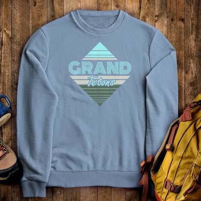 Diamond Retro Grand Tetons Crewneck Sweatshirt