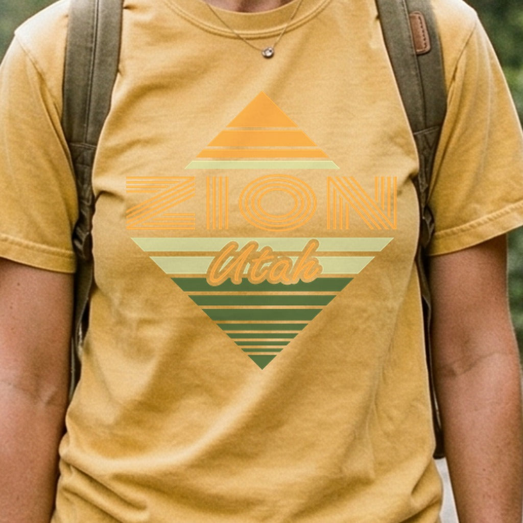 Diamond Retro Zion Cotton T-Shirt