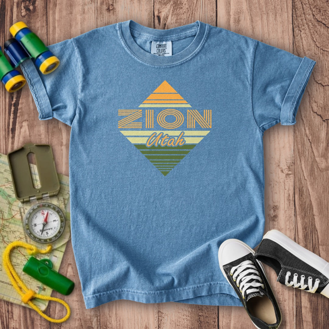 Diamond Retro Zion Kids Cotton T-Shirt