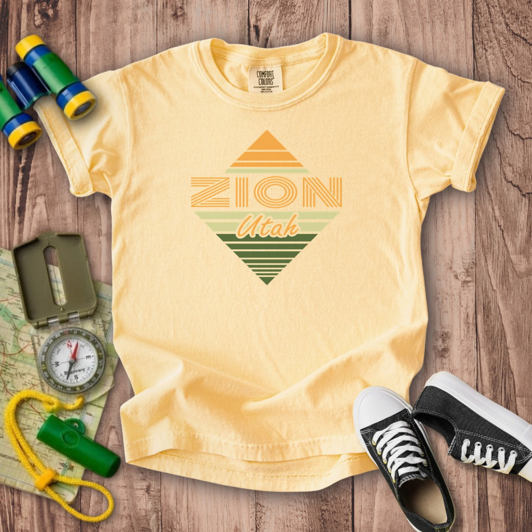 Diamond Retro Zion Kids Cotton T-Shirt