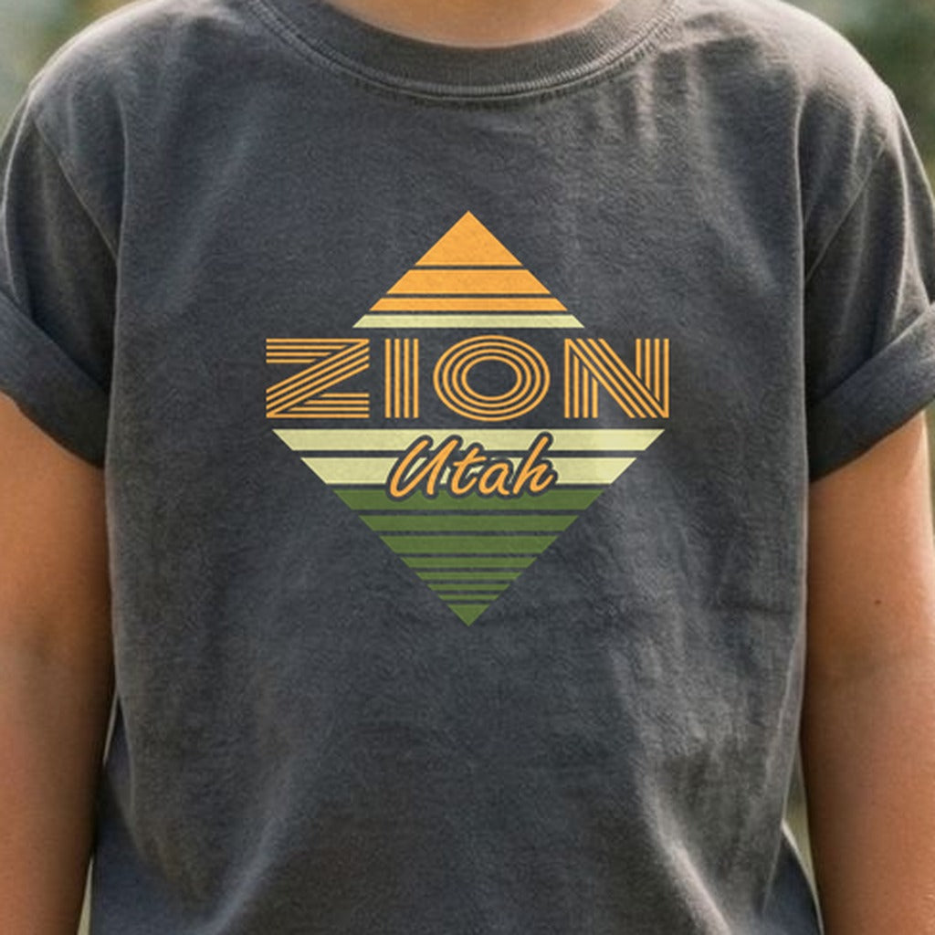 Diamond Retro Zion Kids Cotton T-Shirt