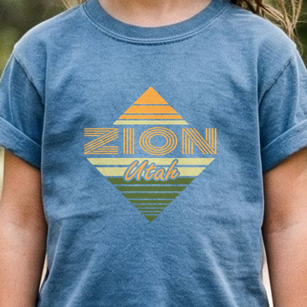 Diamond Retro Zion Kids Cotton T-Shirt