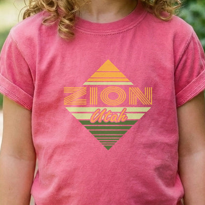 Diamond Retro Zion Kids Cotton T-Shirt