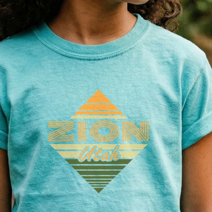 Diamond Retro Zion Kids Cotton T-Shirt
