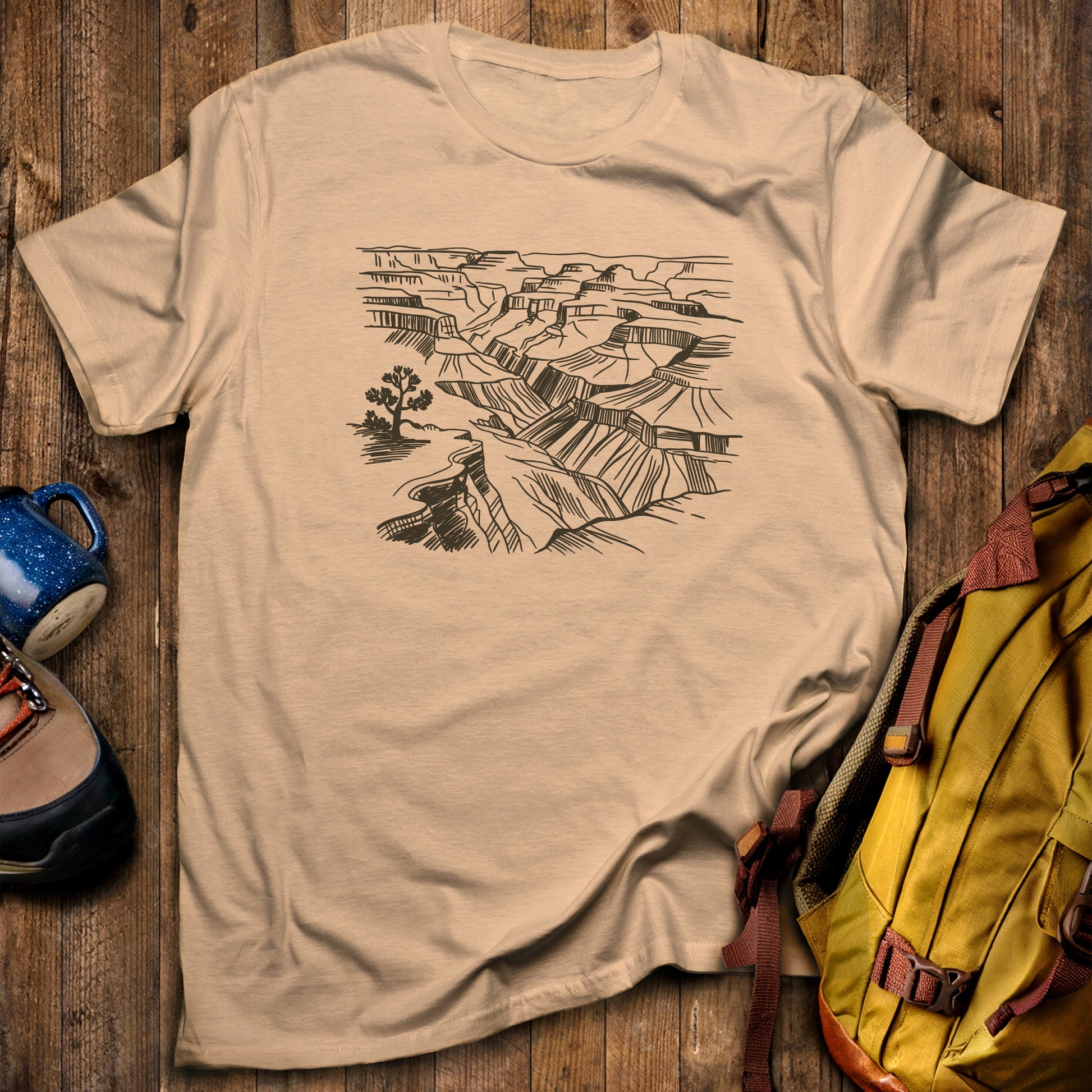 Grand Canyon Doodle T-Shirt Sand Adventure and Outdoors Themed T-Shirt