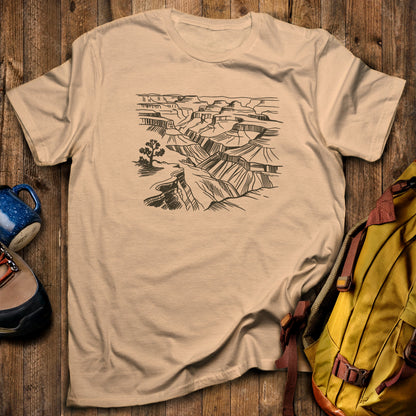 Grand Canyon Doodle T-Shirt Sand Adventure and Outdoors Themed T-Shirt