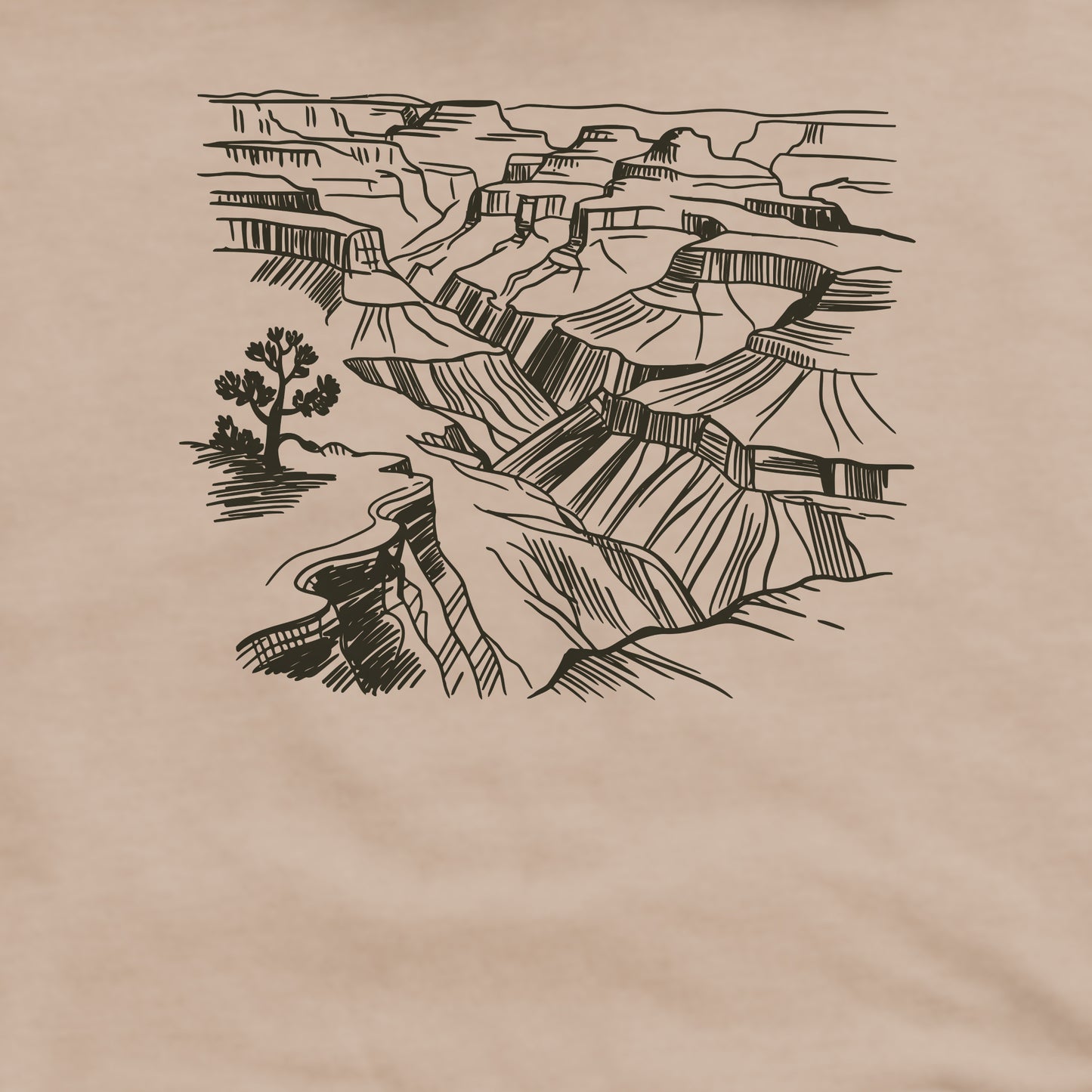 Grand Canyon Doodle Crewneck Sweatshirt Adventure and Outdoors Themed Sweatshirt