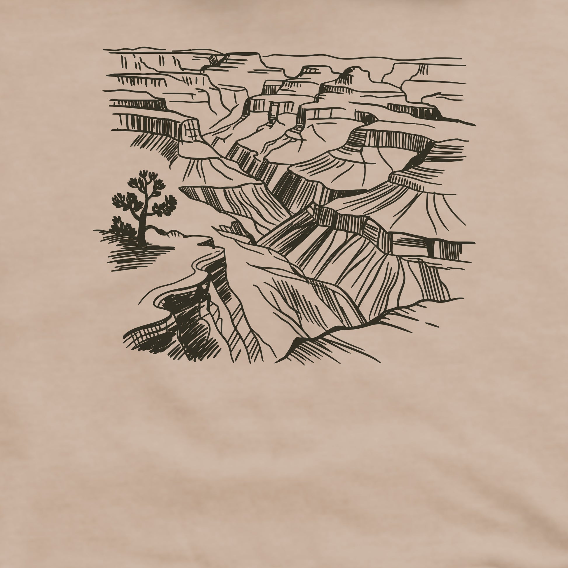Grand Canyon Doodle Crewneck Sweatshirt Adventure and Outdoors Themed Sweatshirt