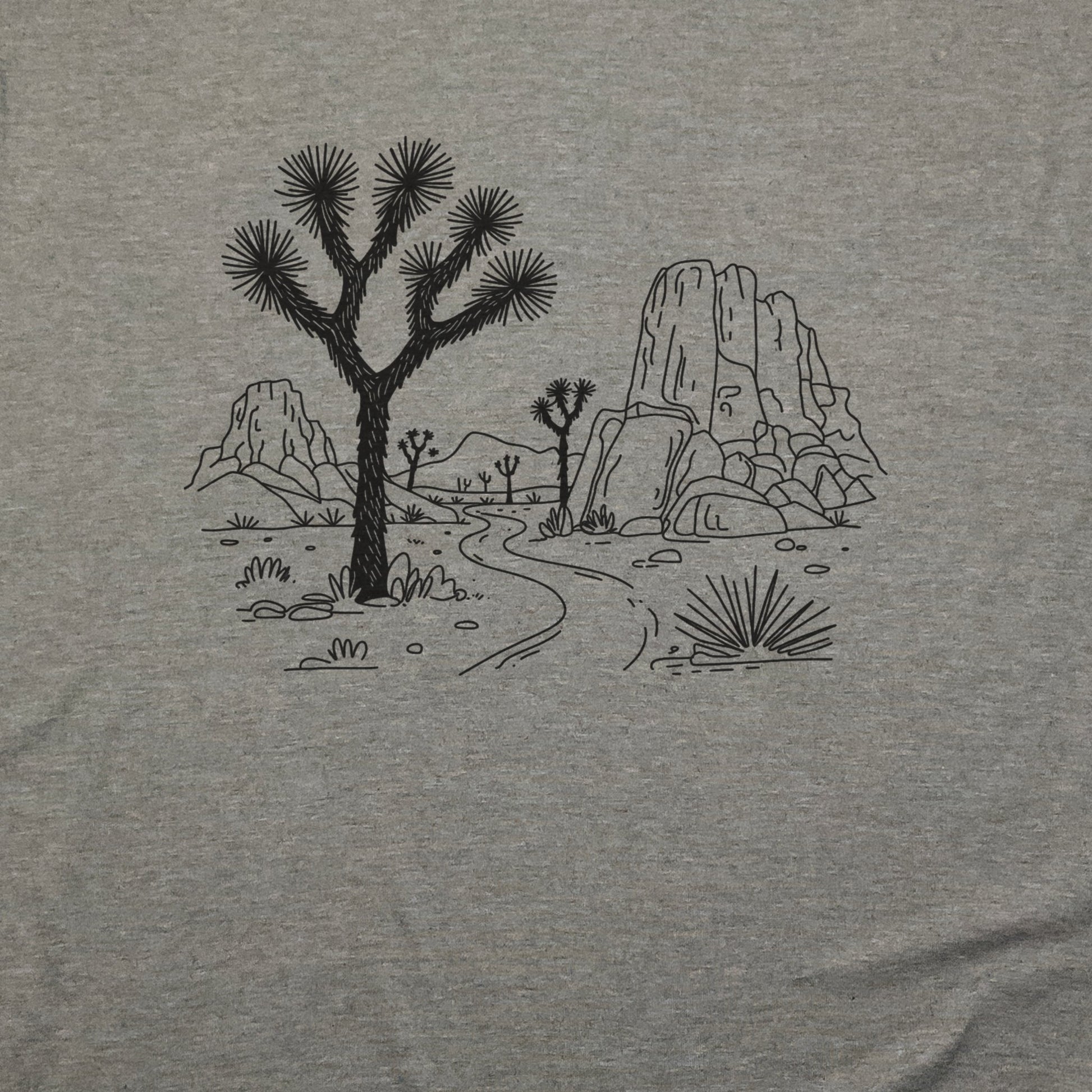 Joshua Tree Doodle T-Shirt Adventure and Outdoors Themed T-Shirt