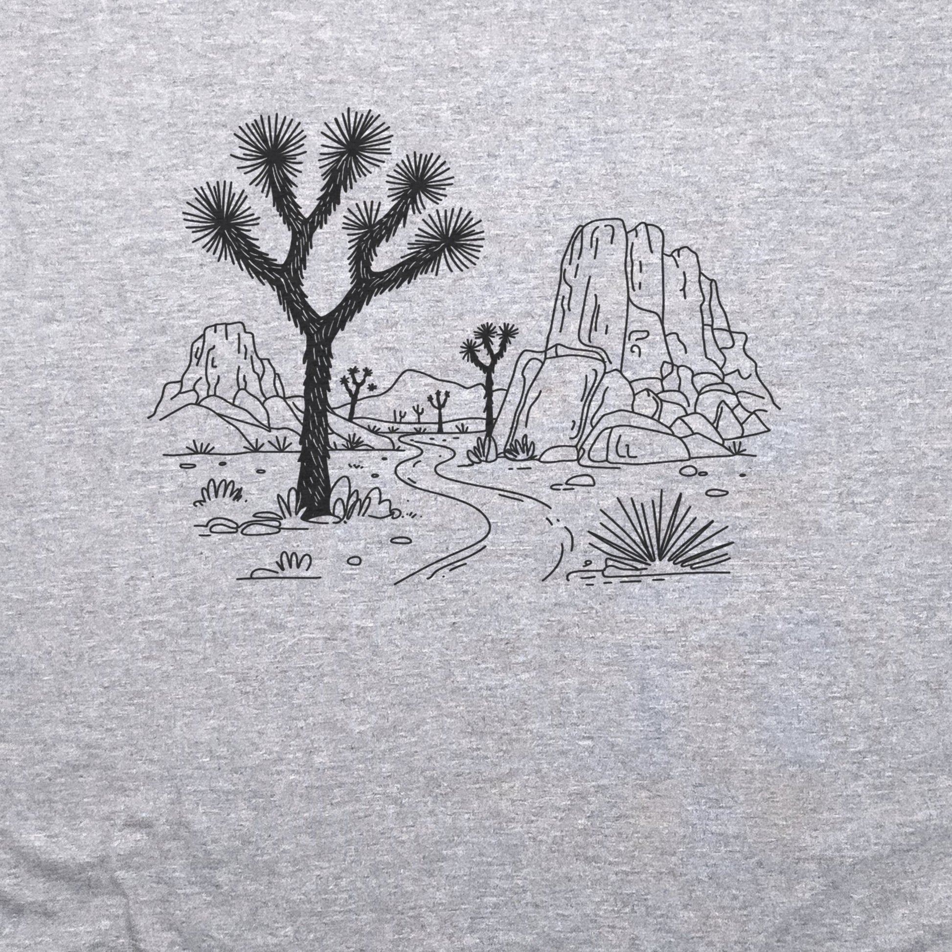 Joshua Tree Doodle T-Shirt Adventure and Outdoors Themed T-Shirt