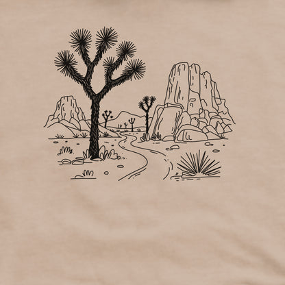 Joshua Tree Doodle Crewneck Sweatshirt Adventure and Outdoors Themed Sweatshirt