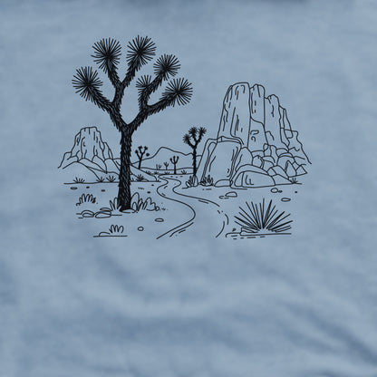 Joshua Tree Doodle Crewneck Sweatshirt Adventure and Outdoors Themed Sweatshirt