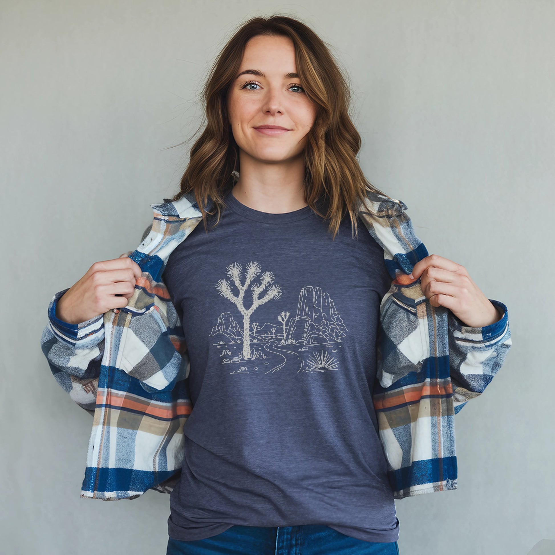 Joshua Tree Doodle T-Shirt Adventure and Outdoors Themed T-Shirt
