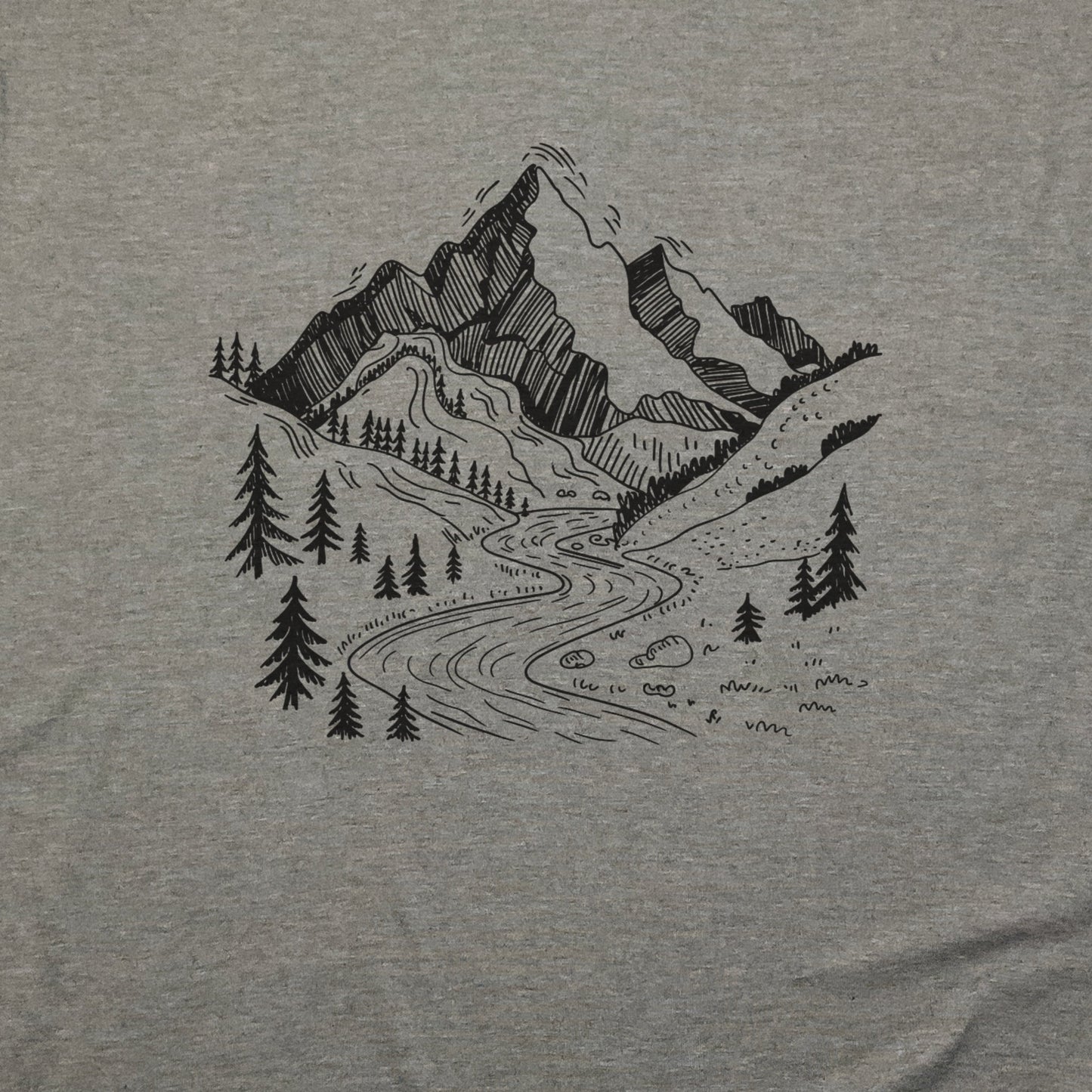North Cascades Doodle T-Shirt Adventure and Outdoors Themed T-Shirt