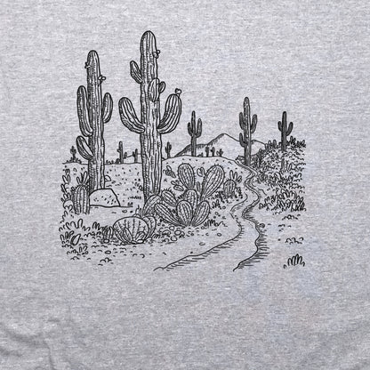 Saguaro Doodle Crewneck Sweatshirt Adventure and Outdoors Themed Sweatshirt