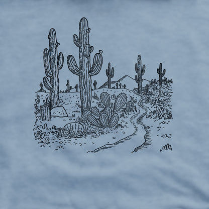 Saguaro Doodle Crewneck Sweatshirt Adventure and Outdoors Themed Sweatshirt