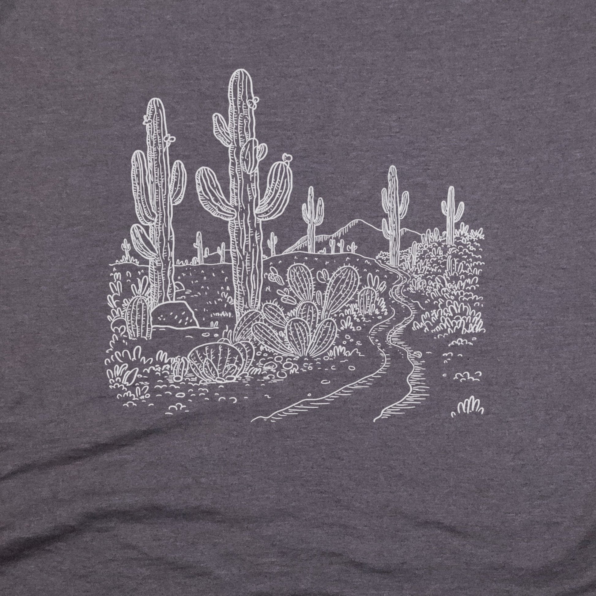 Saguaro Doodle T-Shirt Adventure and Outdoors Themed T-Shirt