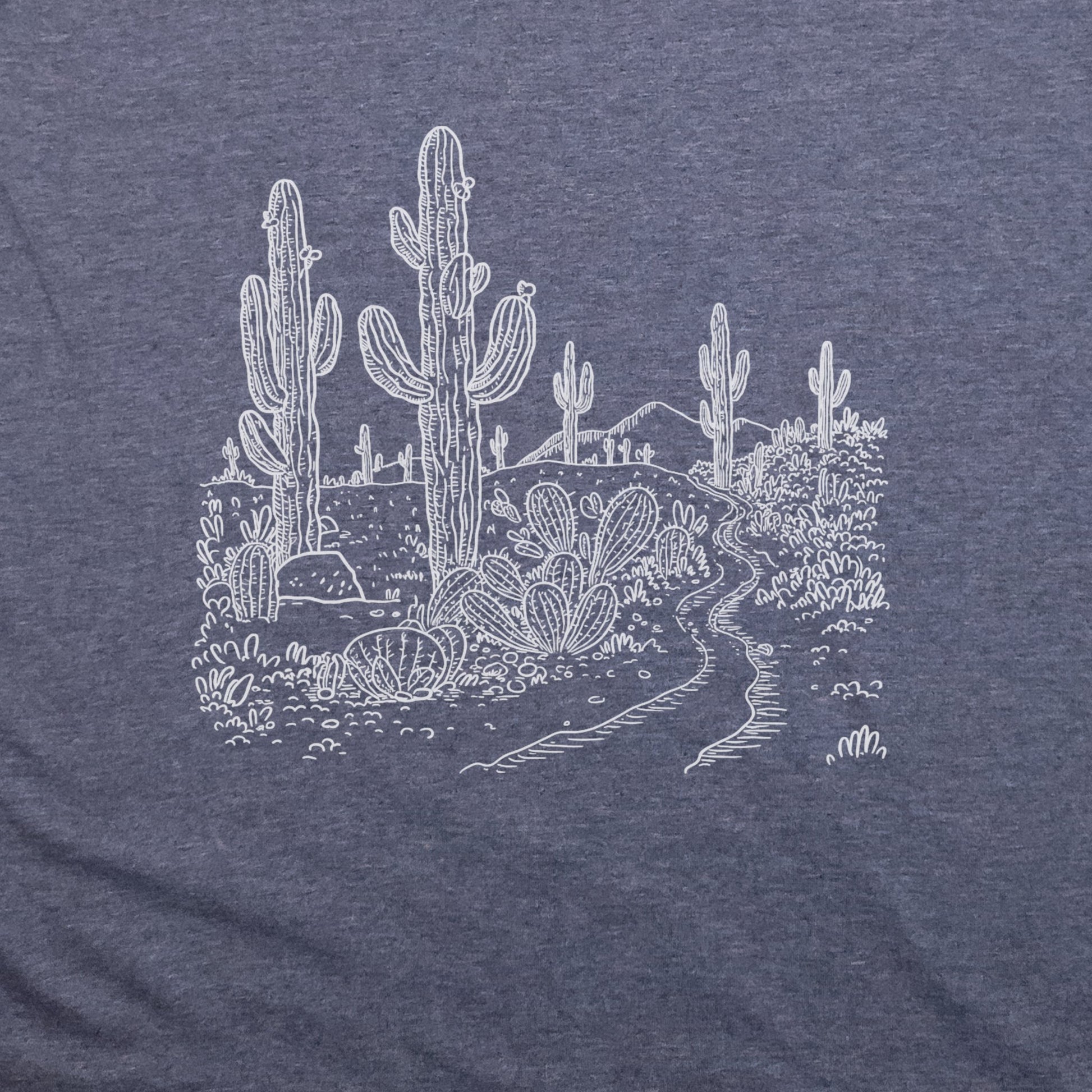 Saguaro Doodle T-Shirt Adventure and Outdoors Themed T-Shirt