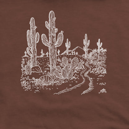 Saguaro Doodle Crewneck Sweatshirt Adventure and Outdoors Themed Sweatshirt