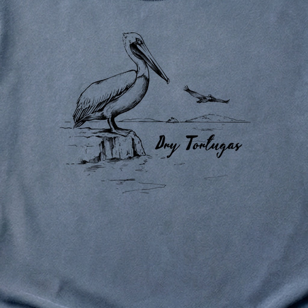 Dry Tortugas Line Drawing Cotton T-Shirt