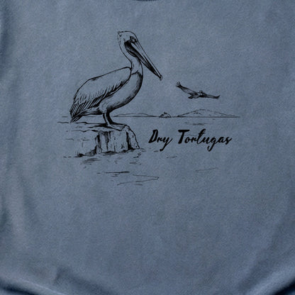 Dry Tortugas Line Drawing Cotton T-Shirt