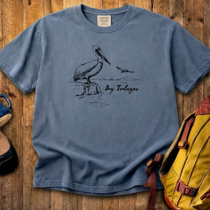 Dry Tortugas Line Drawing Cotton T-Shirt