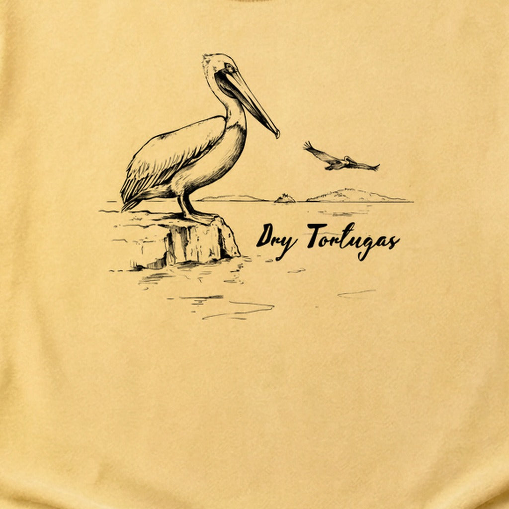 Dry Tortugas Line Drawing Cotton T-Shirt