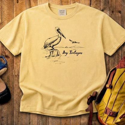 Dry Tortugas Line Drawing Cotton T-Shirt