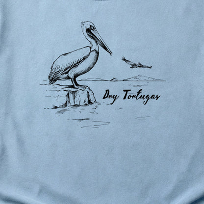 Dry Tortugas Line Drawing Cotton T-Shirt