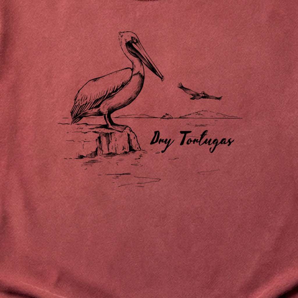 Dry Tortugas Line Drawing Cotton T-Shirt
