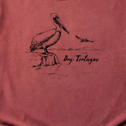 Dry Tortugas Line Drawing Cotton T-Shirt