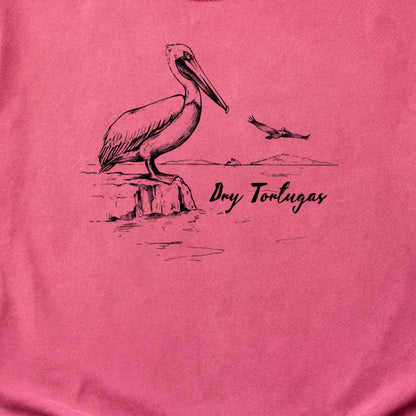 Dry Tortugas Line Drawing Cotton T-Shirt