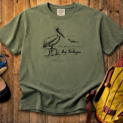 Dry Tortugas Line Drawing Cotton T-Shirt