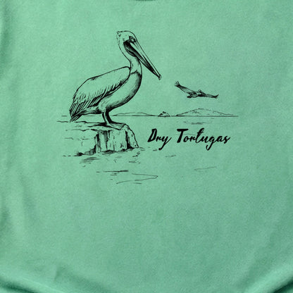 Dry Tortugas Line Drawing Cotton T-Shirt