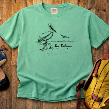 Dry Tortugas Line Drawing Cotton T-Shirt