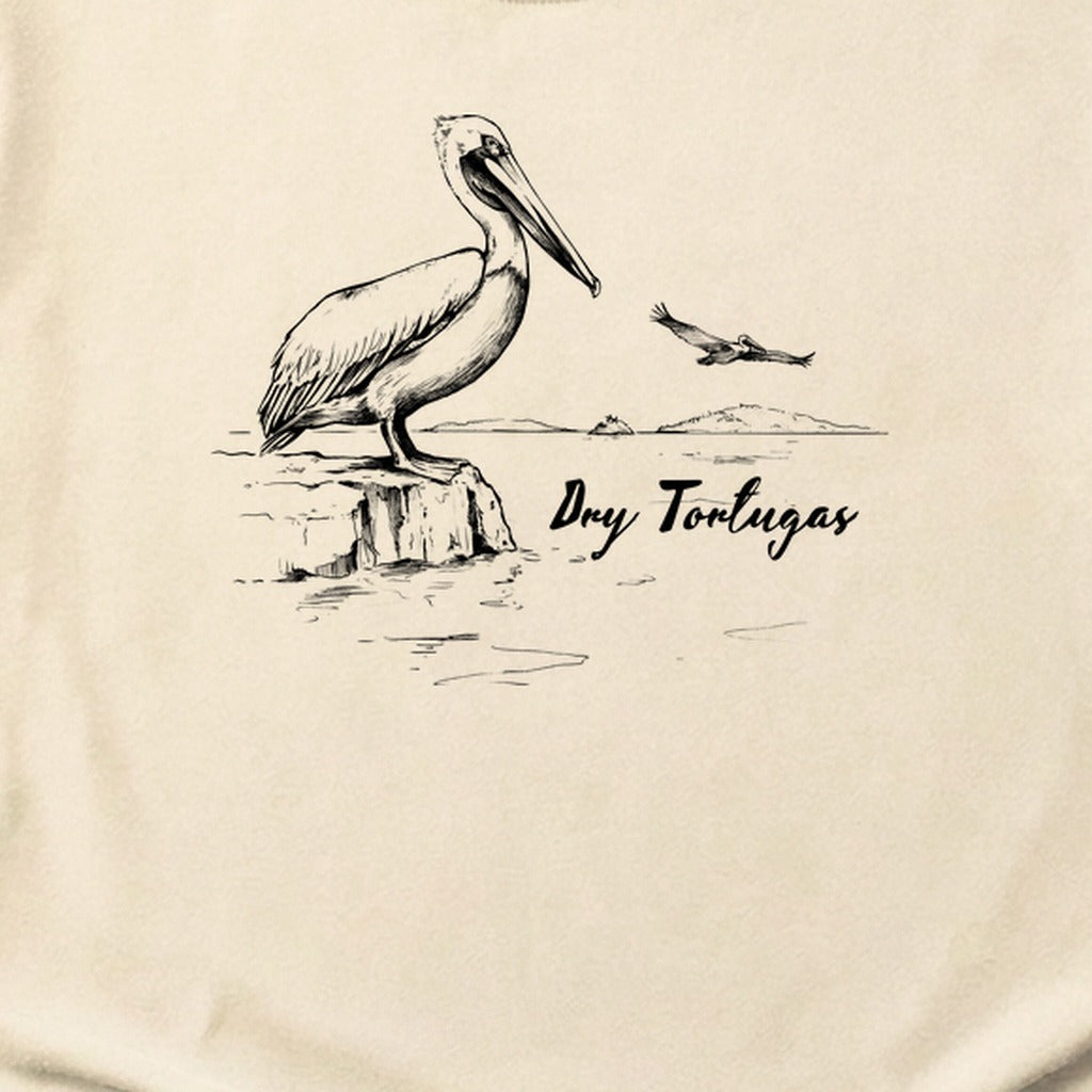 Dry Tortugas Line Drawing Cotton T-Shirt