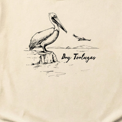Dry Tortugas Line Drawing Cotton T-Shirt