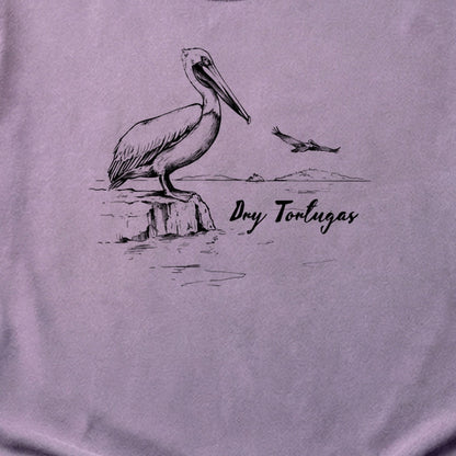 Dry Tortugas Line Drawing Cotton T-Shirt