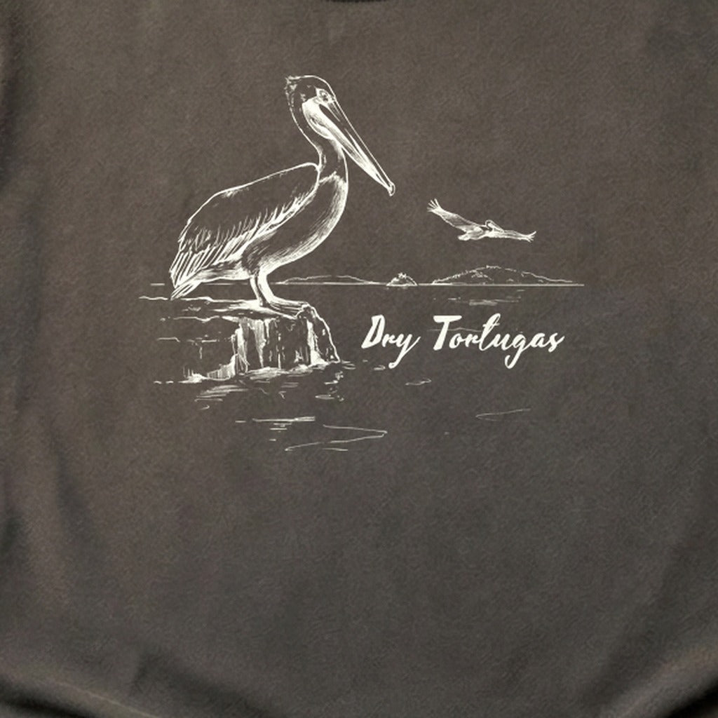 Dry Tortugas Line Drawing Cotton T-Shirt
