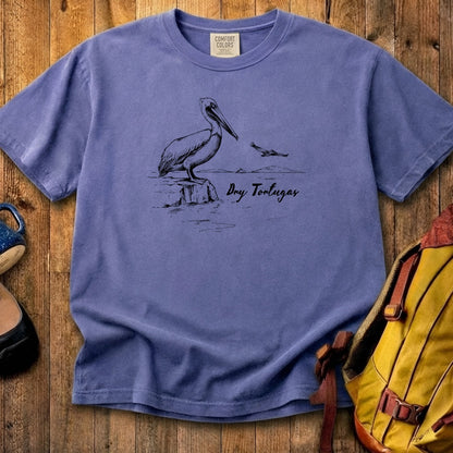 Dry Tortugas Line Drawing Cotton T-Shirt