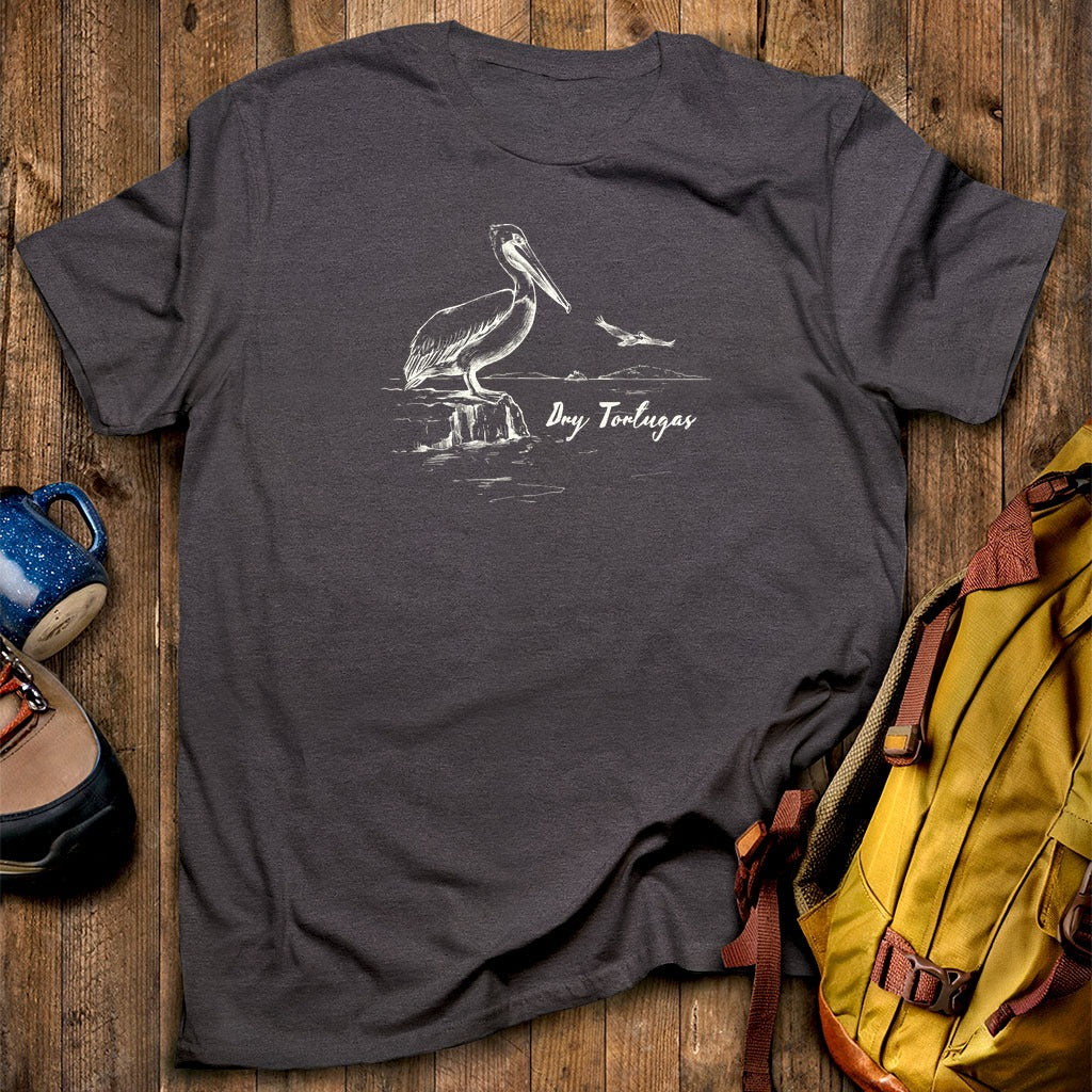 Dry Tortugas Line Drawing T-Shirt