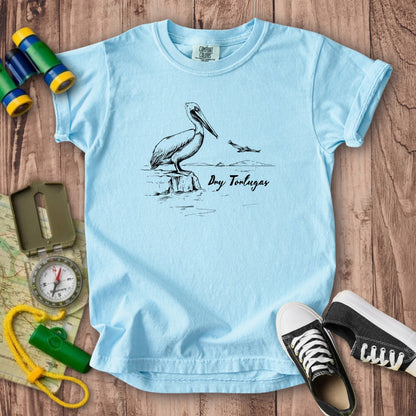 Dry Tortugas Line Drawing Kids Cotton T-Shirt