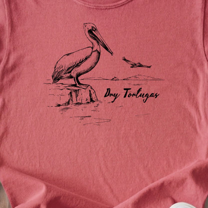 Dry Tortugas Line Drawing Kids Cotton T-Shirt
