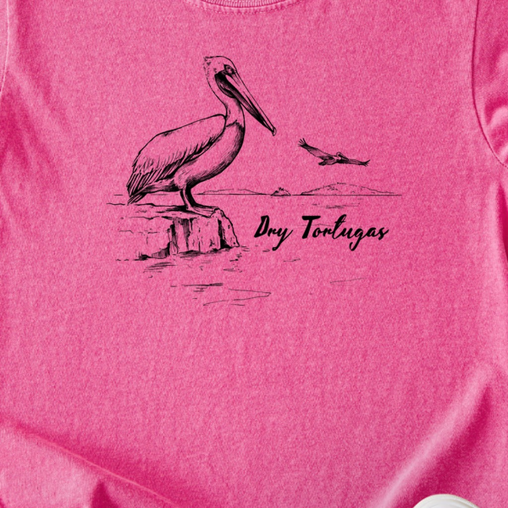 Dry Tortugas Line Drawing Kids Cotton T-Shirt