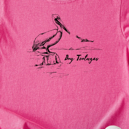 Dry Tortugas Line Drawing Kids Cotton T-Shirt