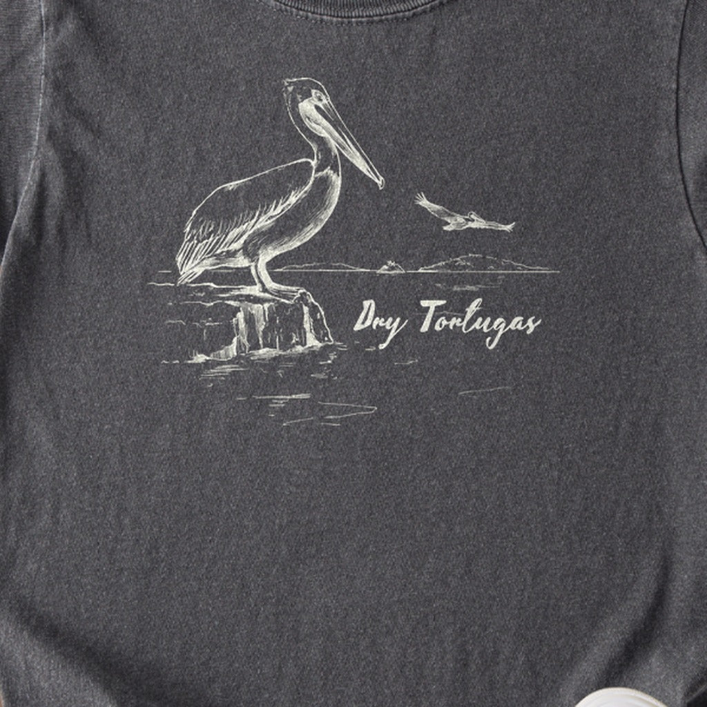 Dry Tortugas Line Drawing Kids Cotton T-Shirt