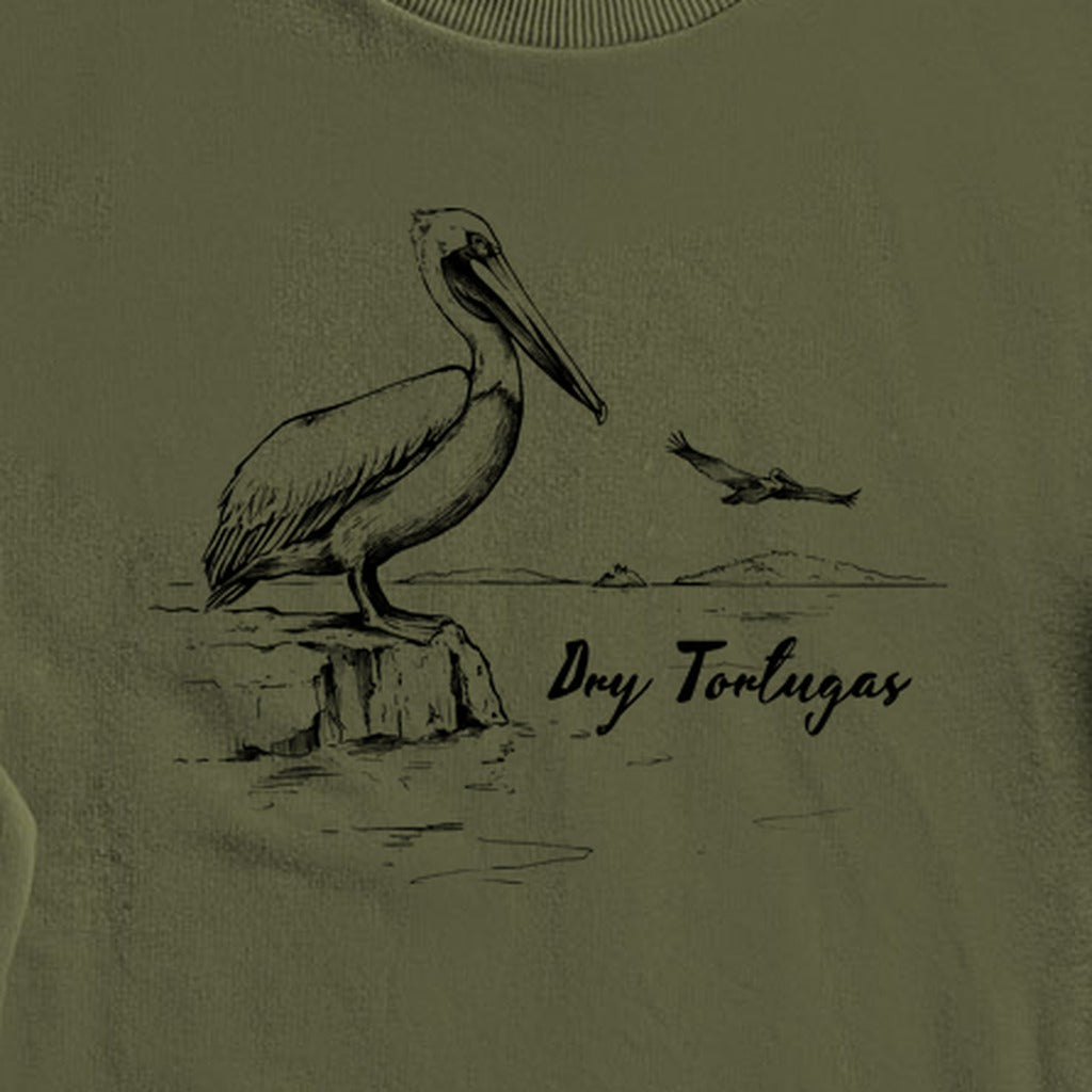 Dry Tortugas Line Drawing Crewneck Sweatshirt